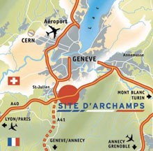 Site d'Archamps - Localisation
